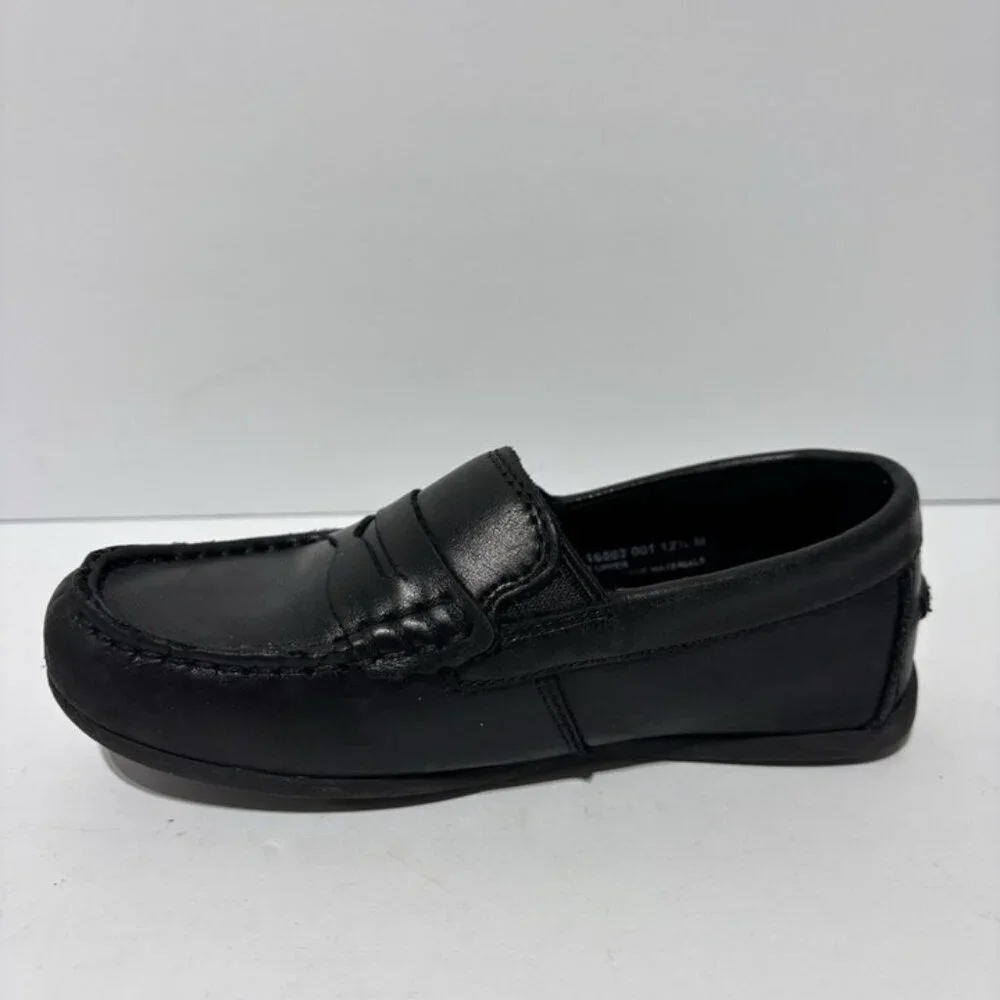 Florsheim Kids’ Jasper Driver, Black Slip-On Loafers, Boys’ Size 12.5 M